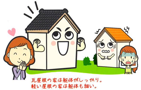 瓦屋根の家は躯体がしっかり